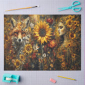 Papier Mousseline Ember's Of Autumn Fox Collage Tissue Paper (Artisanat)