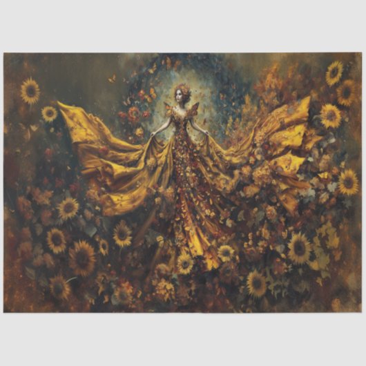 Papier Mousseline Embers of Autumn Goddess Tissue Paper (Recto)