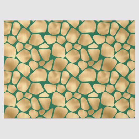 Papier Mousseline Emerald and Gold Safari Series Design 12 (Recto)