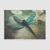 Papier Mousseline Emerald Dragonfy Decoupage (Recto)