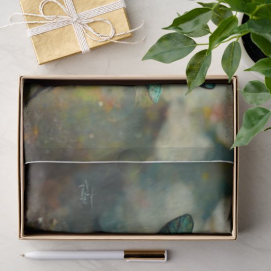 Papier Mousseline Emerald Dragonfy Decoupage (Cadeau)