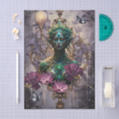 Papier Mousseline Emerald Dreams Fantasy Forest Queen Decoupage (Artisanat)