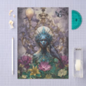 Papier Mousseline Emerald Dreams Fantasy Forest Queen Decoupage (Artisanat)