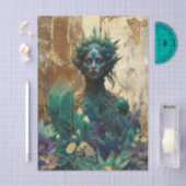 Papier Mousseline Emerald Dreams Fantasy Forest Queen Decoupage (Artisanat)