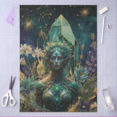 Papier Mousseline Emerald Dreams Fantasy Forest Queen Decoupage (Artisanat)