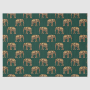 Papier Mousseline Emerald et Gold Safari Series Design 4