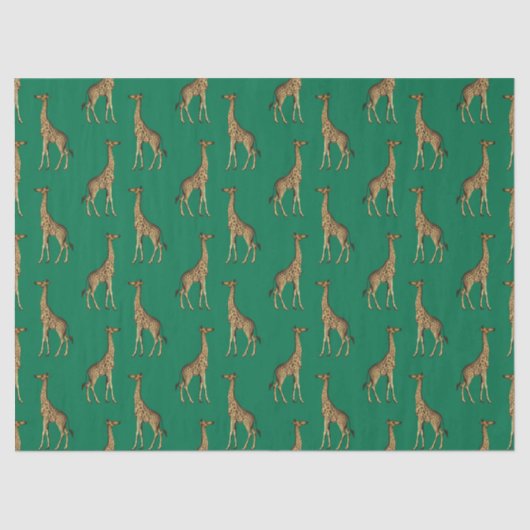 Papier Mousseline Emerald et Gold Safari Series Design 7 (Recto)