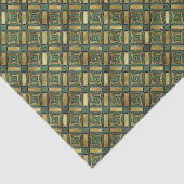 Papier Mousseline Emerald & Gold Art Déco (Détail)