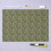 Papier Mousseline Emerald & Gold Art Déco (Artisanat)