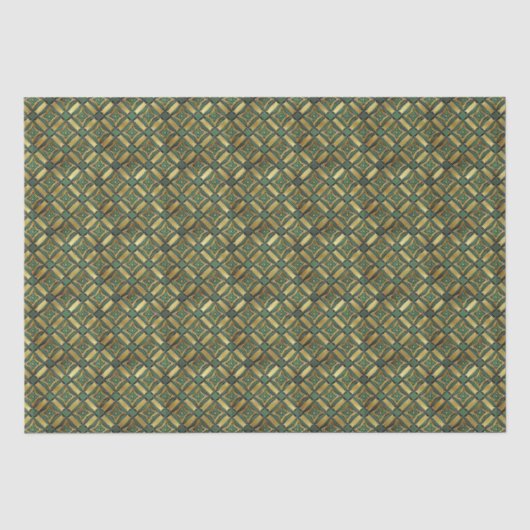 Papier Mousseline Emerald & Gold Art Déco (Recto)