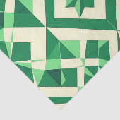 Papier Mousseline Emerald Green Geometric Star Pattern (Détail)