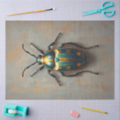 Papier Mousseline Émeraude de coléoptère métallique Vert et Découpag (Artisanat)