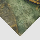 Papier Mousseline Émeraude Green Rustic Steampunk Horloge (12) (Détail)