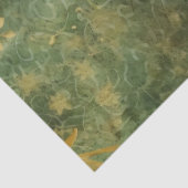 Papier Mousseline Émeraude Green Rustic Steampunk Horloge (6) (Détail)