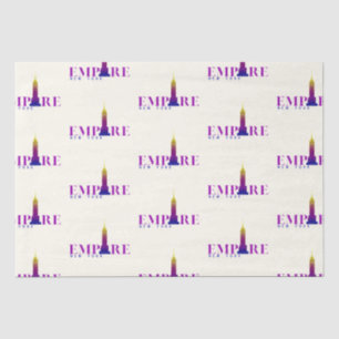 Papier Mousseline Empire State Building-New York-Vibrant violet