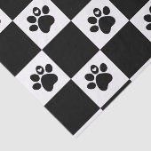 Papier Mousseline Empreinte À damiers noire et blanche (Détail)