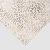 Papier Mousseline Empreinte de léopard blanc bronze or (Détail)