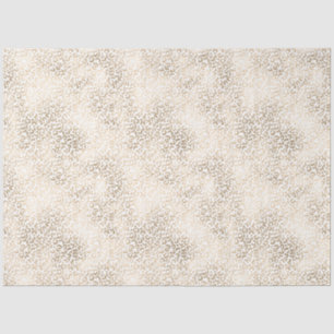 Papier Mousseline Empreinte de léopard blanc bronze or