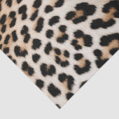Papier Mousseline Empreinte de léopard blanc chic (Détail)