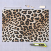 Papier Mousseline Empreinte de léopard blanc chic (Artisanat)