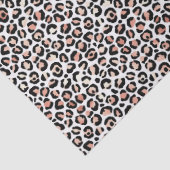 Papier Mousseline Empreinte de léopard blanc noir rose (Détail)
