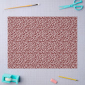 Papier Mousseline Empreinte de léopard blanc rouge (Artisanat)