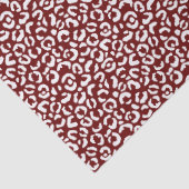 Papier Mousseline Empreinte de léopard blanc rouge (Détail)