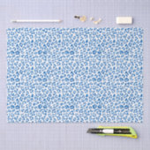 Papier Mousseline Empreinte de léopard bleu classique (Artisanat)