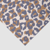 Papier Mousseline Empreinte de léopard-bleu et Brown (Détail)