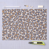 Papier Mousseline Empreinte de léopard-bleu et Brown (Artisanat)