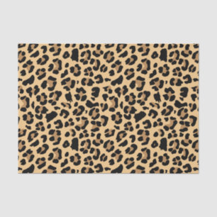 Papier Mousseline Empreinte de léopard classique Brown et noir