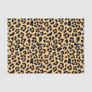 Papier Mousseline Empreinte de léopard classique Brown et noir