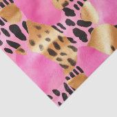 Papier Mousseline Empreinte de léopard de glam or rose (Détail)