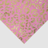 Papier Mousseline Empreinte de léopard de glam or rose (Détail)