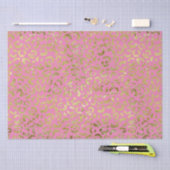 Papier Mousseline Empreinte de léopard de glam or rose (Artisanat)