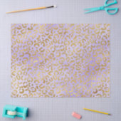 Papier Mousseline Empreinte de léopard de glam or violet (Artisanat)