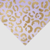 Papier Mousseline Empreinte de léopard de glam or violet (Détail)