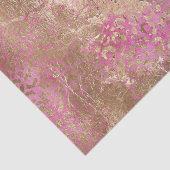 Papier Mousseline Empreinte de léopard de glamour rose Girly (Détail)