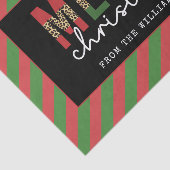 Papier Mousseline Empreinte de léopard de Noël moderne Red Green Str (Détail)