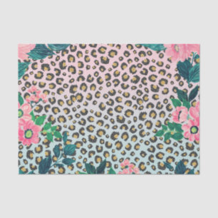 Papier Mousseline Empreinte de léopard de Parties scintillant flora