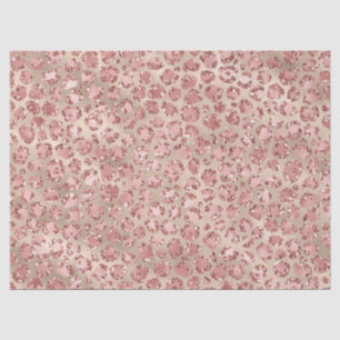 Papier Mousseline Empreinte de léopard de Parties scintillant Gold B