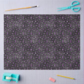 Papier Mousseline Empreinte de léopard d'étincelle noire violette (Artisanat)