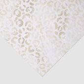 Papier Mousseline Empreinte de léopard d'or blanc (Détail)