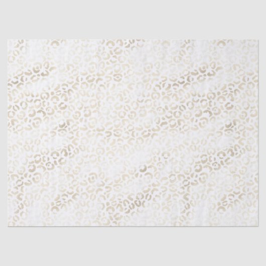 Papier Mousseline Empreinte de léopard d'or blanc (Recto)
