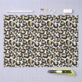Papier Mousseline Empreinte de léopard d'or noir (Artisanat)