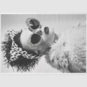 Papier Mousseline Empreinte de léopard Glam Retro Decoupage (Recto)