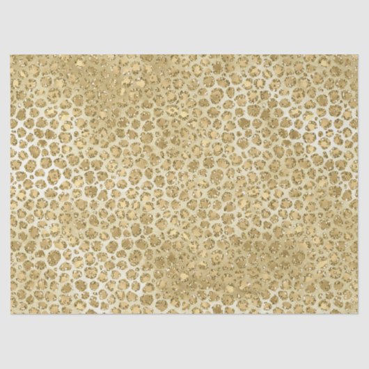 Papier Mousseline Empreinte de léopard Glitzy Glam Gold Parties scin (Recto)