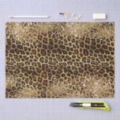 Papier Mousseline Empreinte de léopard Gold Glitzy Parties scintilla (Artisanat)