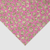 Papier Mousseline Empreinte de léopard Gold Pink Glitz (Détail)