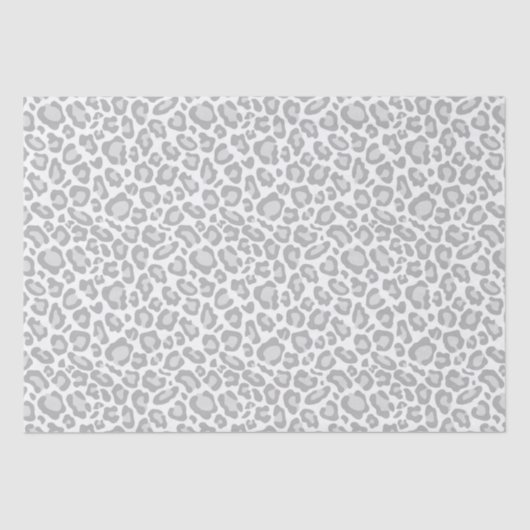 Papier Mousseline Empreinte de léopard gris (Recto)